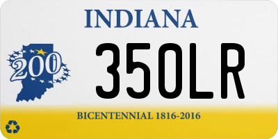 IN license plate 350LR