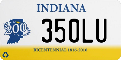 IN license plate 350LU