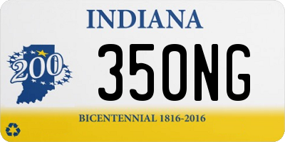 IN license plate 350NG