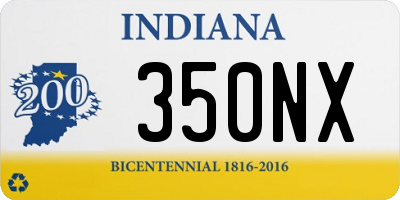 IN license plate 350NX