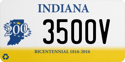 IN license plate 350OV