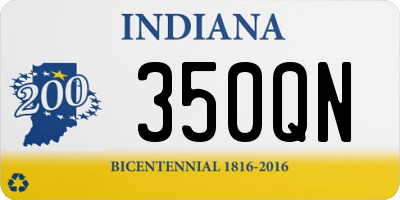 IN license plate 350QN