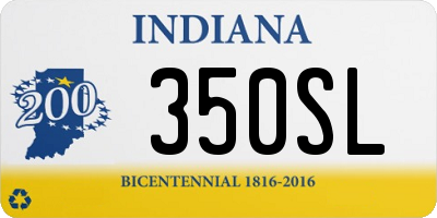 IN license plate 350SL