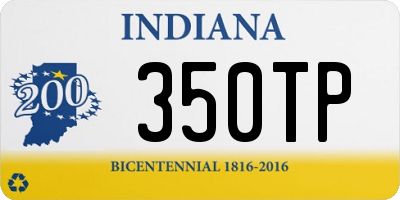 IN license plate 350TP