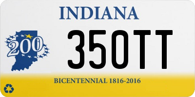 IN license plate 350TT