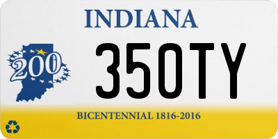 IN license plate 350TY