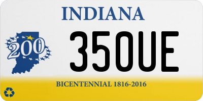 IN license plate 350UE