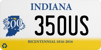 IN license plate 350US