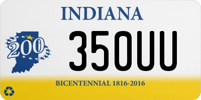 IN license plate 350UU