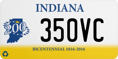 IN license plate 350VC