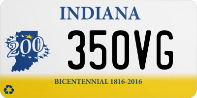 IN license plate 350VG