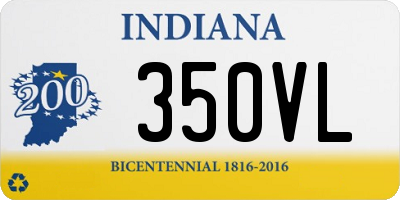 IN license plate 350VL