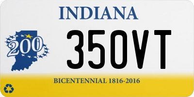 IN license plate 350VT