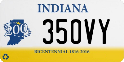 IN license plate 350VY