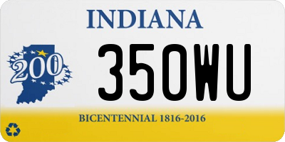 IN license plate 350WU