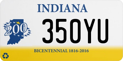 IN license plate 350YU