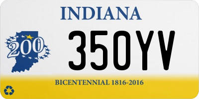 IN license plate 350YV