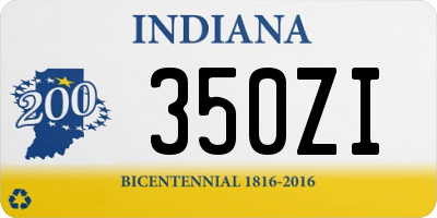 IN license plate 350ZI