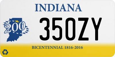 IN license plate 350ZY