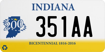 IN license plate 351AA