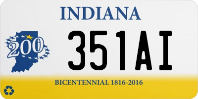 IN license plate 351AI