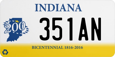 IN license plate 351AN