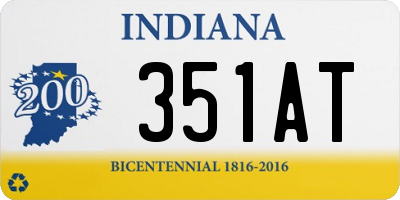 IN license plate 351AT