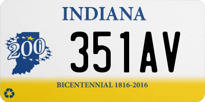 IN license plate 351AV