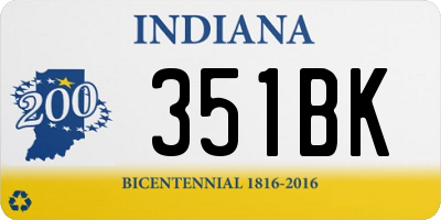 IN license plate 351BK