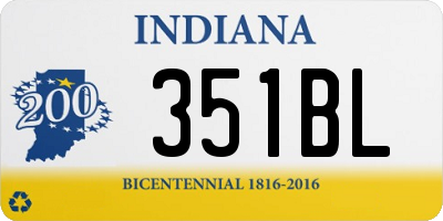 IN license plate 351BL