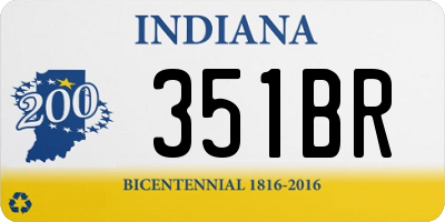 IN license plate 351BR