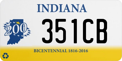 IN license plate 351CB