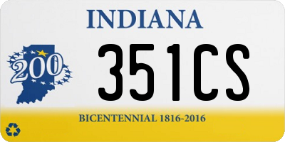 IN license plate 351CS