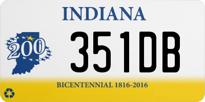 IN license plate 351DB