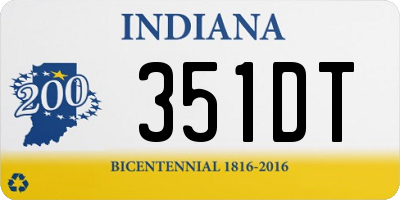 IN license plate 351DT