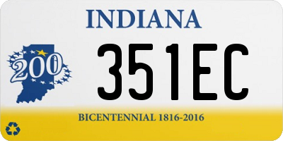 IN license plate 351EC