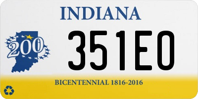 IN license plate 351EO