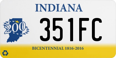 IN license plate 351FC