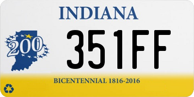 IN license plate 351FF