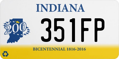 IN license plate 351FP