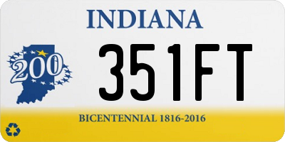 IN license plate 351FT