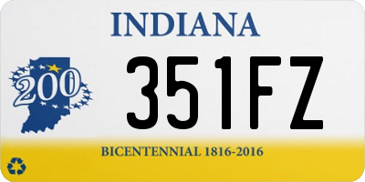 IN license plate 351FZ