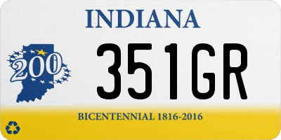 IN license plate 351GR