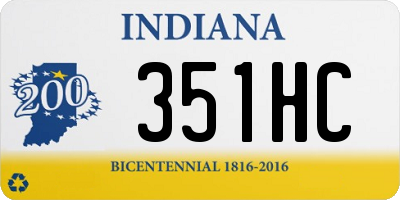 IN license plate 351HC