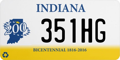 IN license plate 351HG