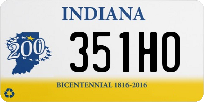 IN license plate 351HO