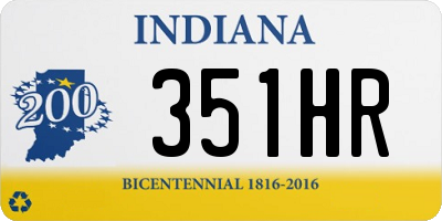 IN license plate 351HR