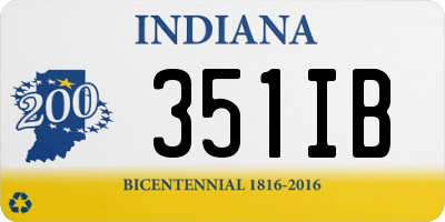 IN license plate 351IB