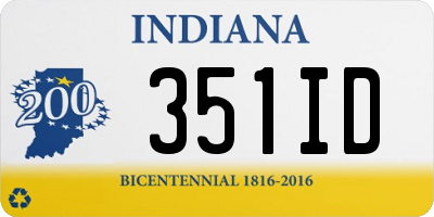 IN license plate 351ID