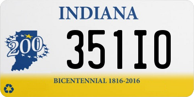 IN license plate 351IO